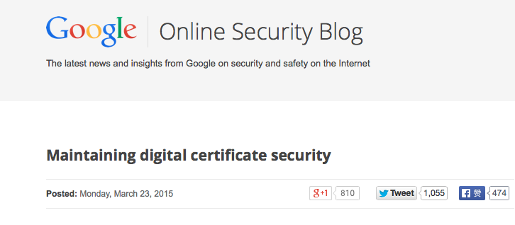 Google online security blog