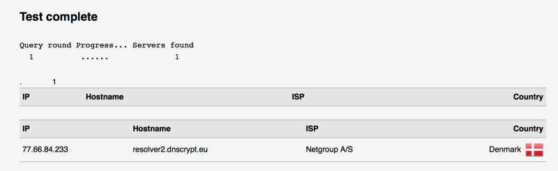 From Denmark dnscrypt server